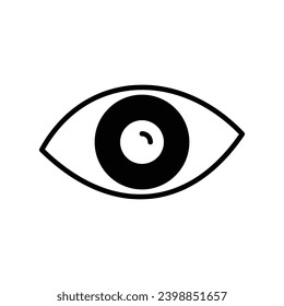 eye icon with white background vector stock illustration
