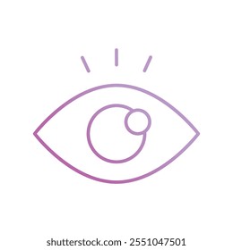 eye icon with white background vector stock illustration