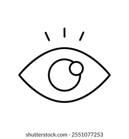 eye icon with white background vector stock illustration