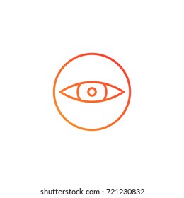 Eye icon.gradient illustration isolated vector sign symbol