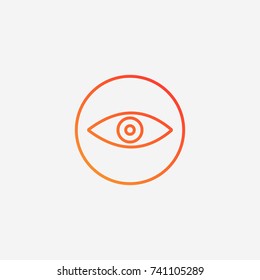 Eye icon.gradient illustration isolated vector sign symbol