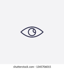 eye icon.Outline eye vector, illustrated icon for modern web and mobile design