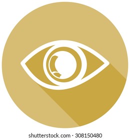Eye icons with long shadow