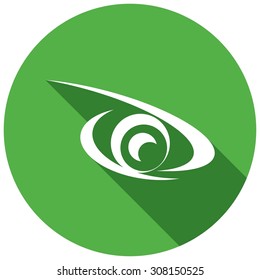 Eye icons with long shadow