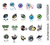Eye Icons Set - Isolated On White Background - Vector Illustration, Graphic Design Editable For Your Design. 