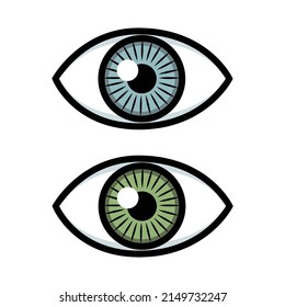 Eye Icons Vector art isolated in white background