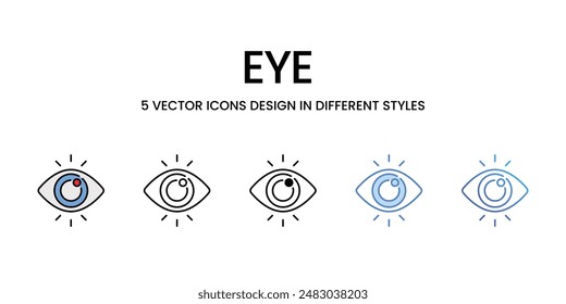 Iconos de ojos conjunto de Vector ilustración de stock.