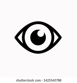 Eye icon,vector illustration. Flat design style. vector eye icon illustration isolated on White background, eye icon Eps10. eye icons graphic design vector symbols.