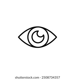 Eye icon,vector illustration. vector eye icon linear illustration for web and app on white background..eps