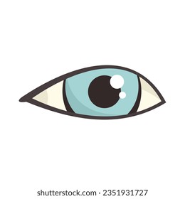Eye idea icon flat vector. View look. Vision see isolated