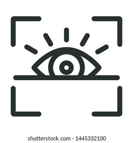 eye identification - minimal line web icon. simple vector illustration. concept for infographic, website or app.