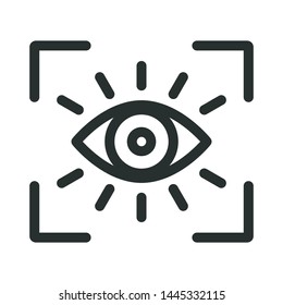 eye identification - minimal line web icon. simple vector illustration. concept for infographic, website or app.