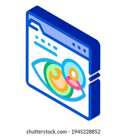 vector de icono de color de identidad ocular. signo de identidad ocular isométrica. ilustración de símbolo aislado de color