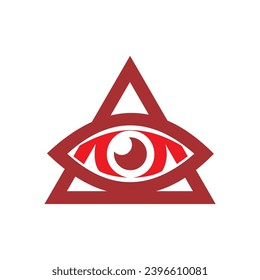 eye illumination symbol vector logo