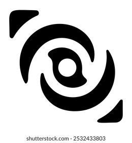 Eye illusion icon in filled style  