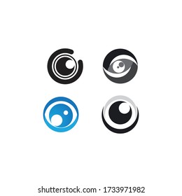 Plantilla de vector de negocio de logotipo de ilustración ocular