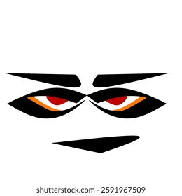 eye illustration in tribal style. illustration of the human eye. vector illustration