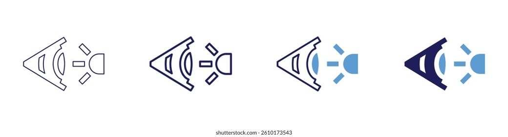 Eye immune response icon in 4 different styles. Thin Line, Line, Bold Line, Duotone. Duotone style. Editable stroke.