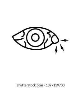 Eye infection optical line icon