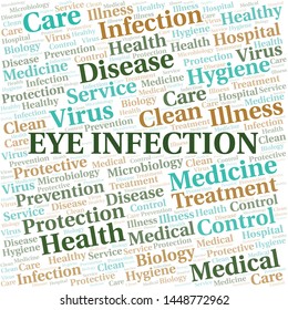 Eye Infection word cloud vector made with text only