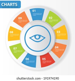 Eye info graphics,charts design,vector