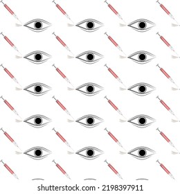 eye injections pattern background vector.