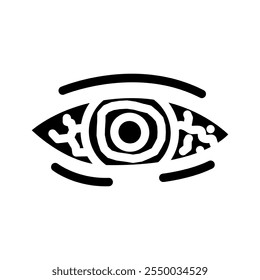 eye injuries household injury accident glyph icon vector. eye injuries household injury accident sign. isolated symbol illustration