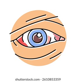 eye injuries household injury accident color icon vector. eye injuries household injury accident sign. isolated symbol illustration