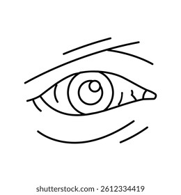eye injuries household injury accident line icon vector. eye injuries household injury accident sign. isolated contour symbol black illustration