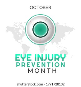 Eye Injury Prevention Month Vector Illustration