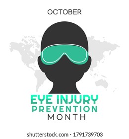 Eye Injury Prevention Month Vector Illustration