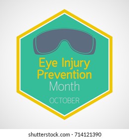 Eye Injury Prevention Month Vector Icon Illustration