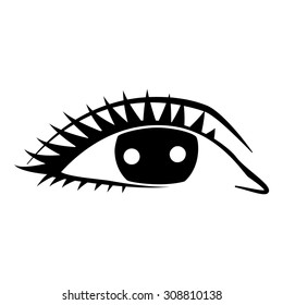 Eye. Ink drawing.