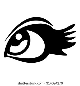 Eye. Ink drawing.