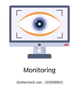 Equipo ocular, concepto de control de icono plano 