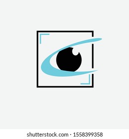eye inside frame logo icon vector template can be used for other project designs

