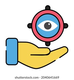 Retículo interior, icono del ojo de foco 