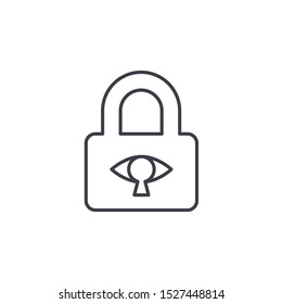 Eye, Internet, Security, Lock  Icons. Vector Icon Template background