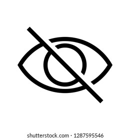 eye invisible symbol favorites icon vector