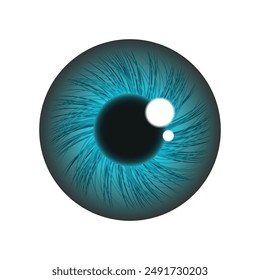 Eye iris in green-blue color