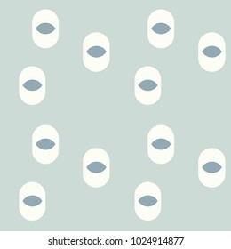 Eye irregular seamless pattern. For print, fashion design, wrapping wallpaper