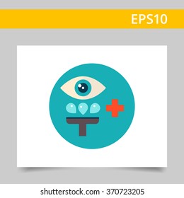 Eye irrigation flat icon
