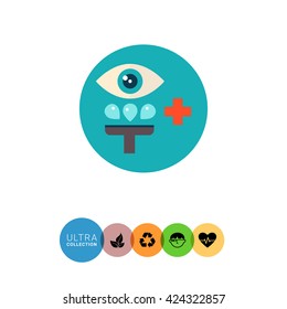 Eye irrigation flat icon
