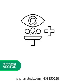 Eye Irrigation Line Icon