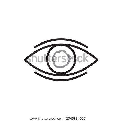 Eye irritation and redness ophthalmology condition icon