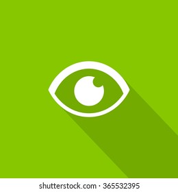 Eye isolated minimal single flat icon. View line vector icon for websites and mobile minimalistic flat design.