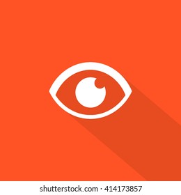 Eye isolated minimal single flat icon. View line vector icon for websites and mobile minimalistic flat design.