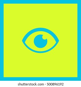 Eye isolated minimal single flat icon. View line vector icon for websites and mobile minimalistic flat design.