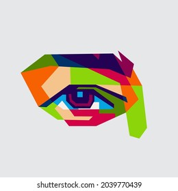 eye. isolated style eye vector. full color. editable. suitable for screen printing t-shirts, logos, wall decorations etc. eps file