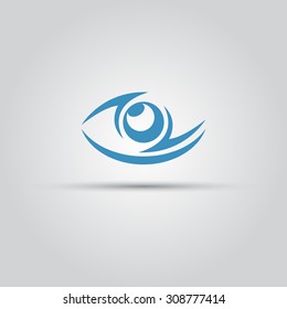 Eye isolated vector abstract icon